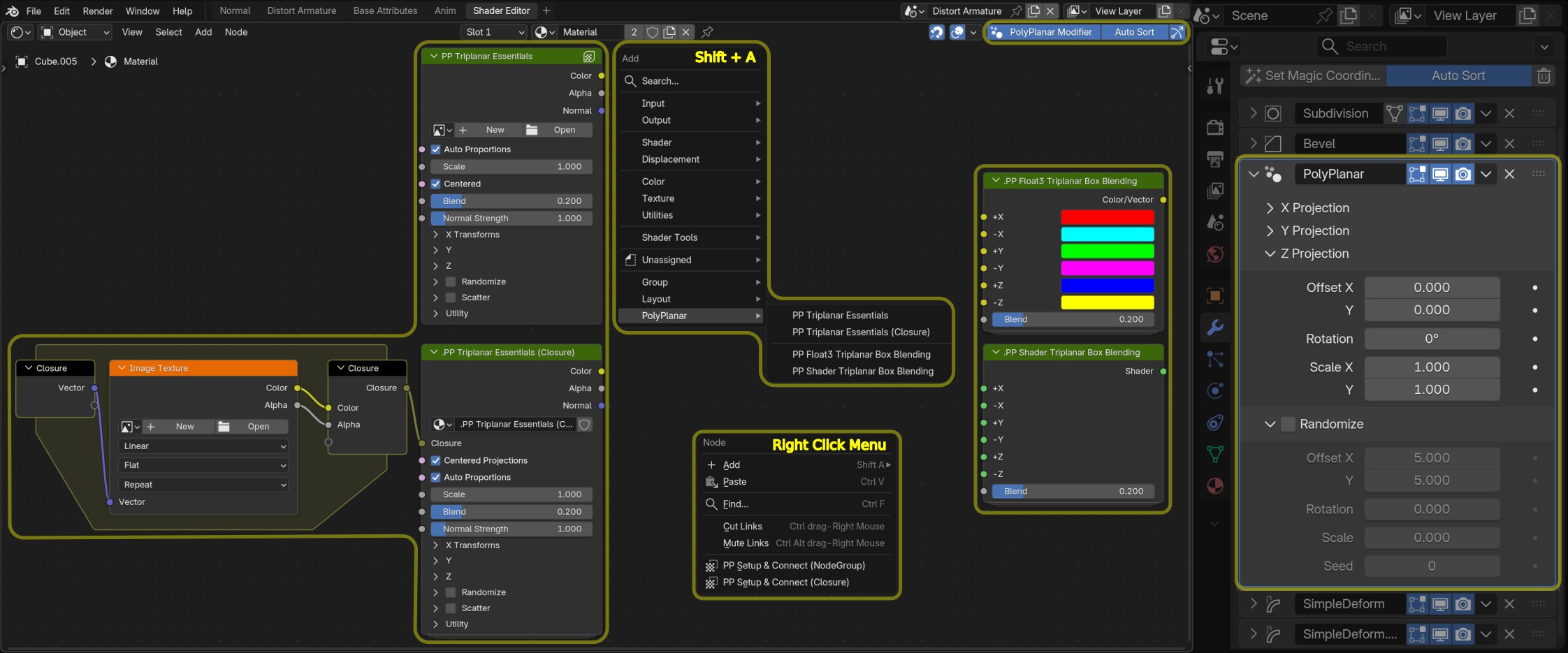 Parametric support example